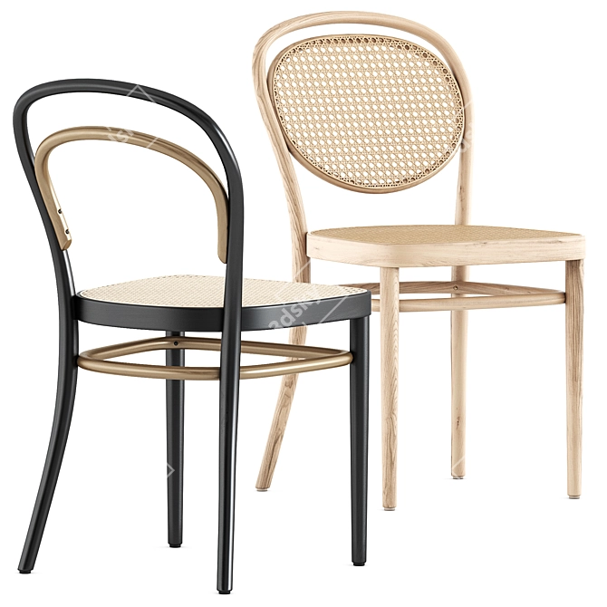 Elegant Thonet 215 R Chair 3D model image 3