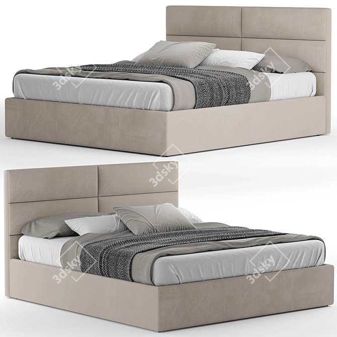 Elegant Orlando Bed by Mebelroom 3D model image 1