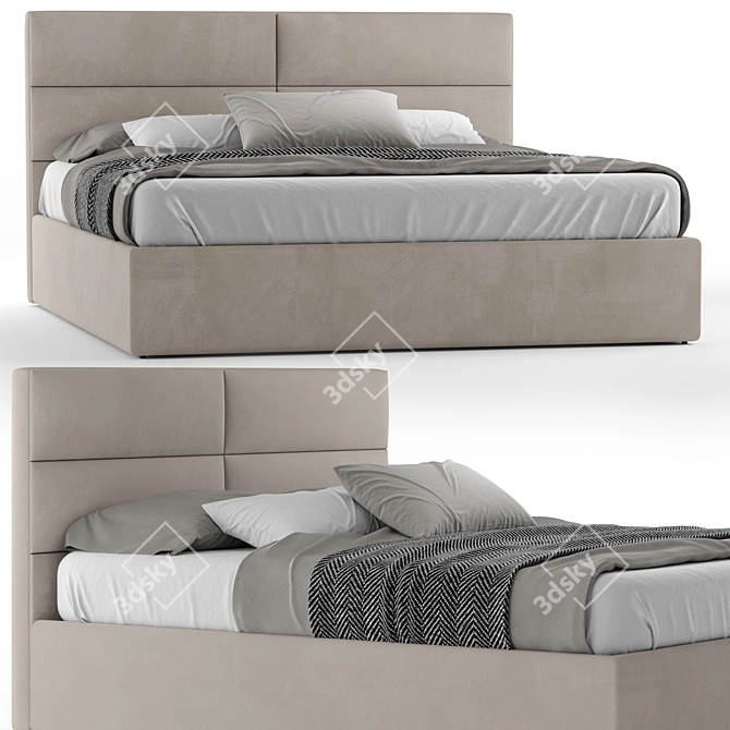 Elegant Orlando Bed by Mebelroom 3D model image 2