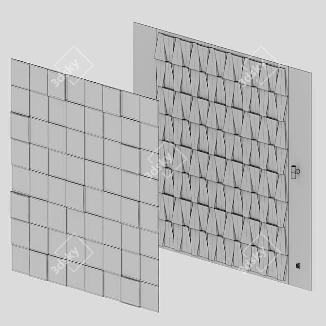 Modern Wall Panel Set 3 3D model image 7