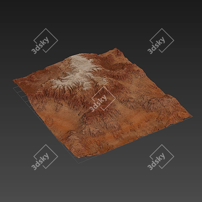 Canyon Land Textured 3D Model 3D model image 6