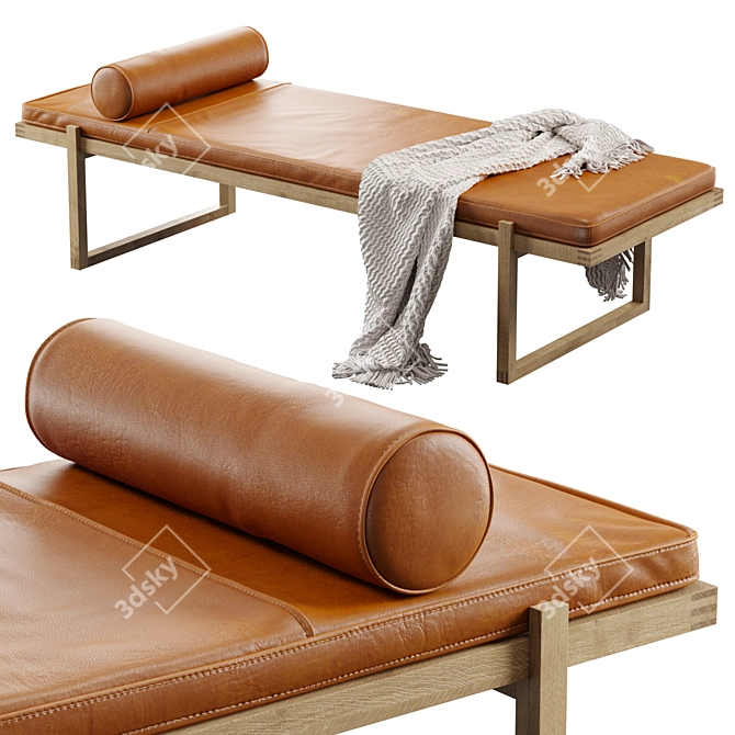 Modernist Chic Daybed for Two 3D model image 3