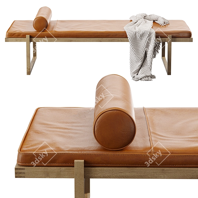 Modernist Chic Daybed for Two 3D model image 1