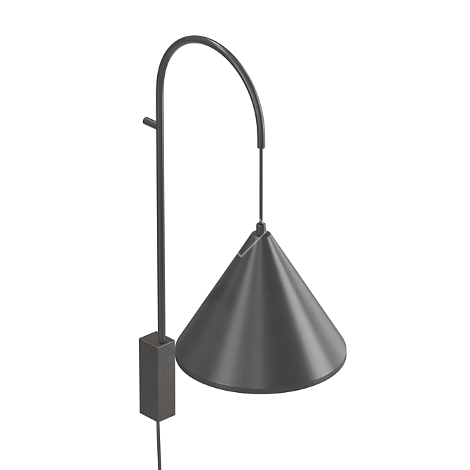 Berlin Black Cone Wall Lamp 3D model image 2