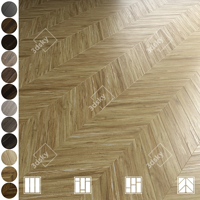 Multi-Map Parquet Flooring Collection 3D model image 1