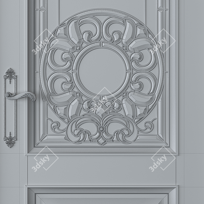 Stained Glass Door Set 3D model image 5