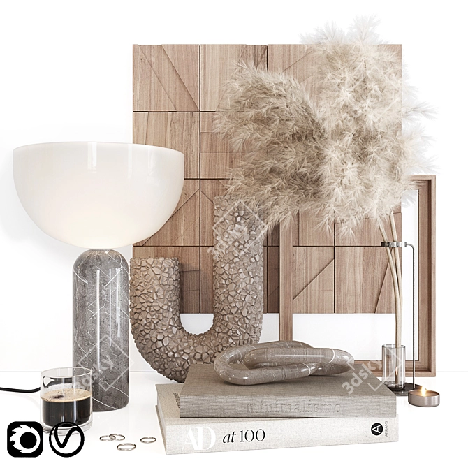 Minimalistic Decor Set with 3D Assets 3D model image 1