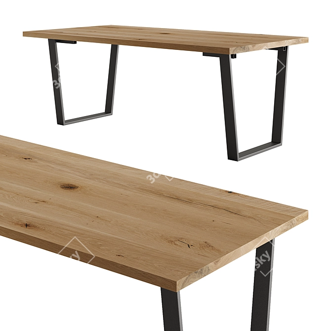 mLOFT Margin V Table, Sleek Aesthetic 3D model image 1