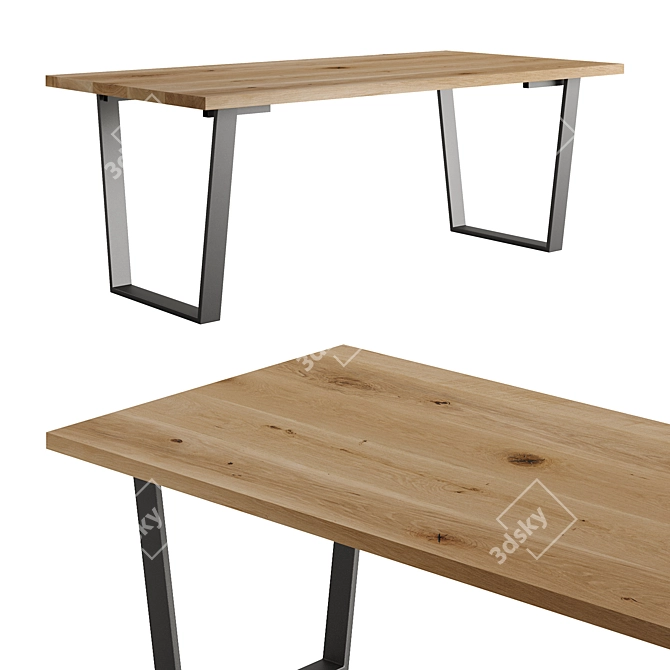 mLOFT Margin V Table, Sleek Aesthetic 3D model image 2