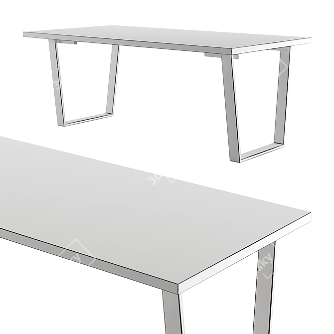 mLOFT Margin V Table, Sleek Aesthetic 3D model image 3