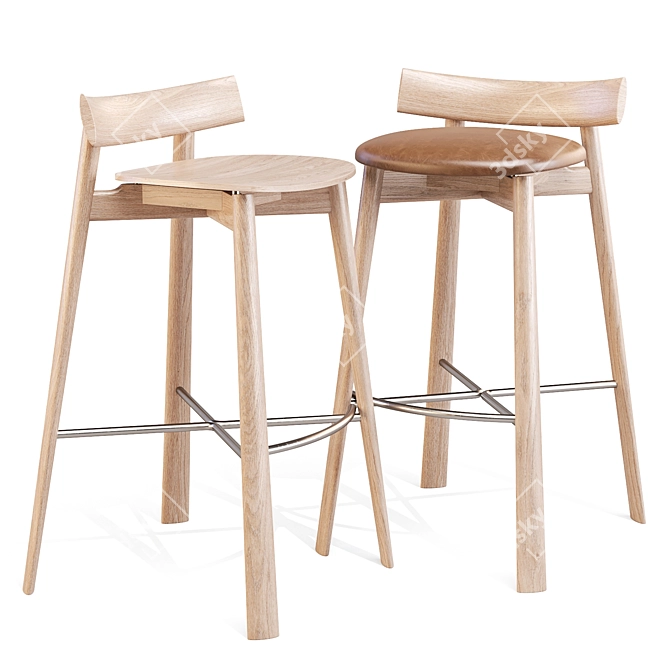 Remo Boat-Inspired Bar Stools 3D model image 1