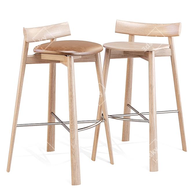 Remo Boat-Inspired Bar Stools 3D model image 2