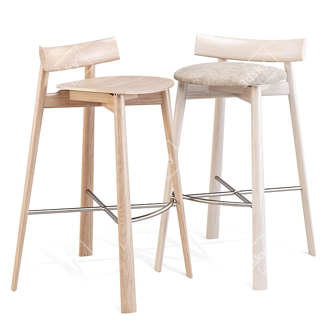 Remo Boat-Inspired Bar Stools 3D model image 4