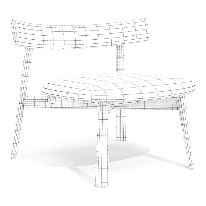 Remo: Stylish and Durable Lounge 3D model image 4