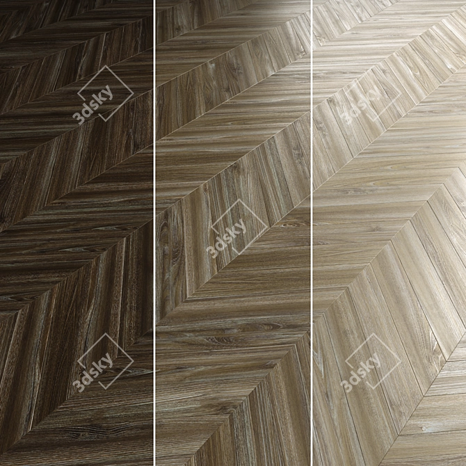 Wood Flooring Parket Set 12 Colors 3D model image 2