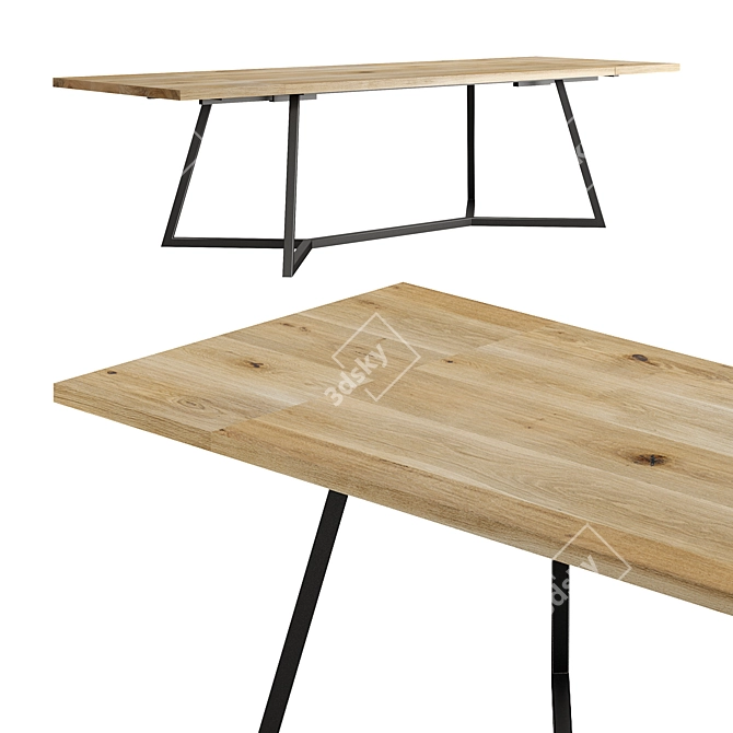 Sleek Y-Table by mLOFT 3D model image 2