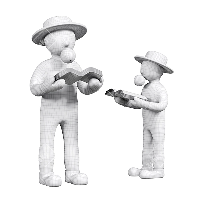 Cozy Reading Red Hat Figure 3D model image 3