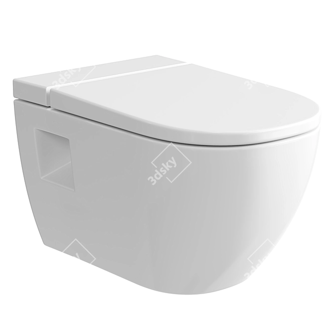 Vitra D-Light Wall Hung Toilet 3D model image 1