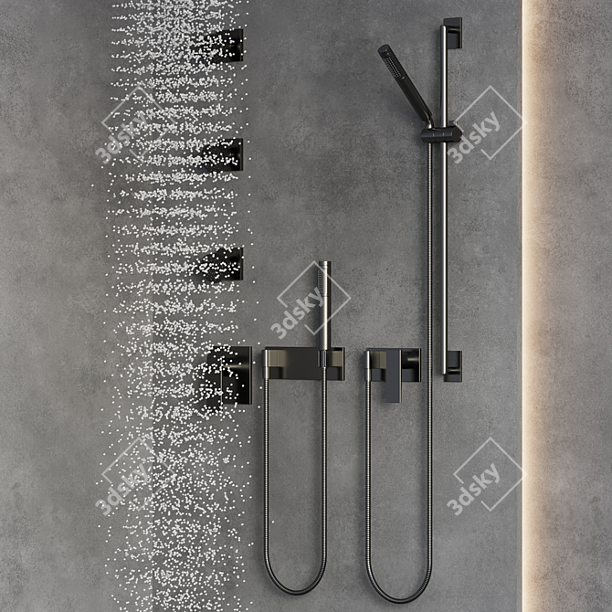 Premium 3D Shower Model - V-Ray & Corona Ready 3D model image 2