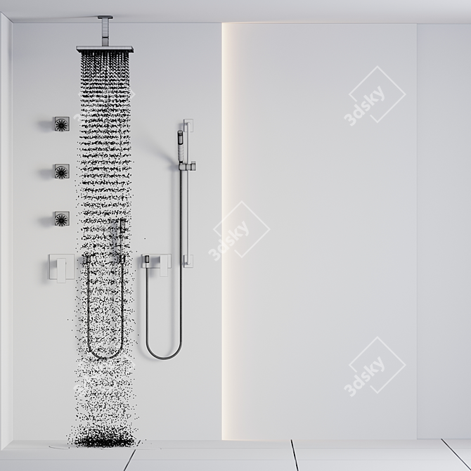 Premium 3D Shower Model - V-Ray & Corona Ready 3D model image 6