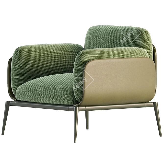 Sleek Brooklyn Armchair Design 3D model image 5