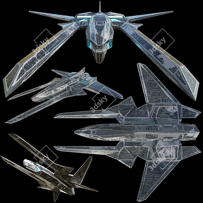 Galactic Fighter N5 - 3D Model 3D model image 3