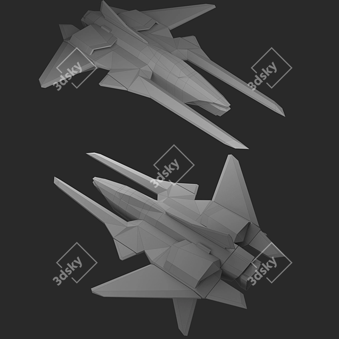 Galactic Fighter N5 - 3D Model 3D model image 4