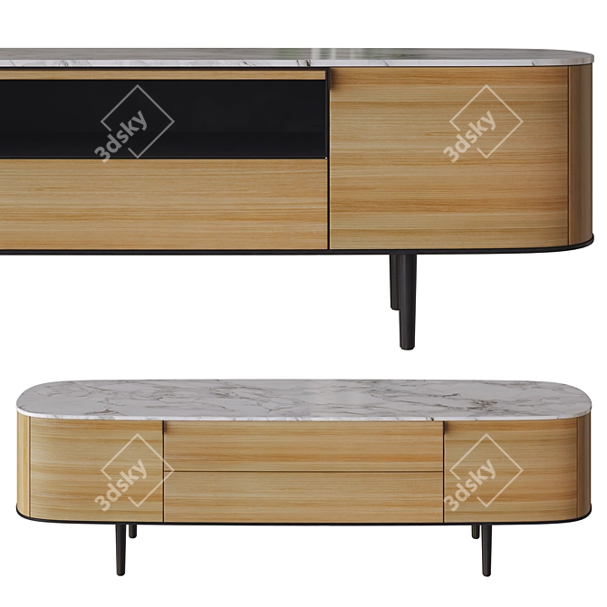 Poliform Symphony Sideboard 3D Model 3D model image 2