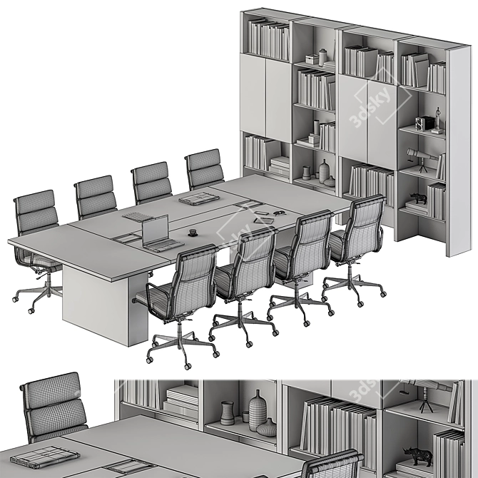 Conference Table 375 Office Furniture 3D model image 4