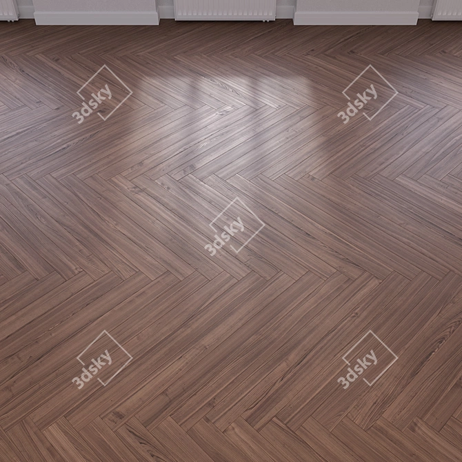 Wood Flooring 3D Model Kit 3D model image 3