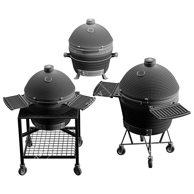 Versatile Big Green Egg Grills 3D model image 6