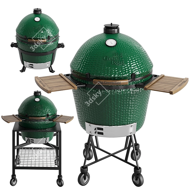 Versatile Big Green Egg Grills 3D model image 7