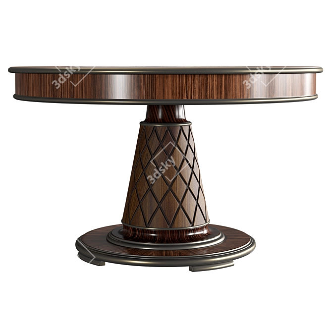 Inlayed Cromie Dining Table, Bellotti 3D model image 4