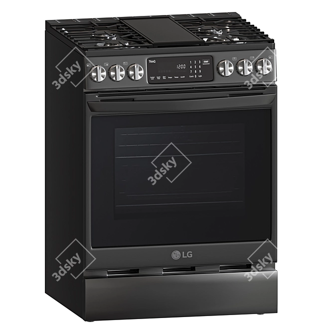 LG ProBake ProConvection Gas+Electric Set 3D model image 3