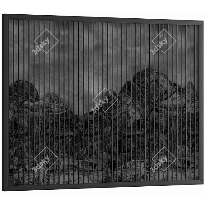 Mountain Wall Panel 3D Model 3D model image 2