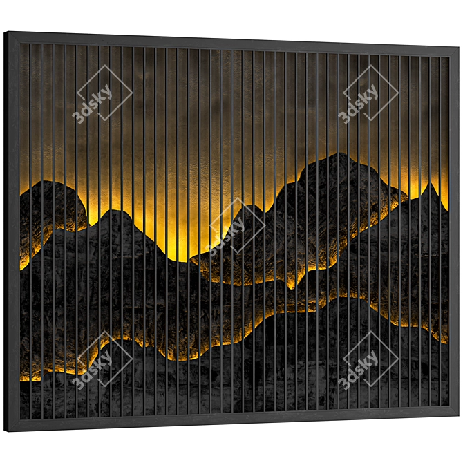 Mountain Wall Panel 3D Model 3D model image 3