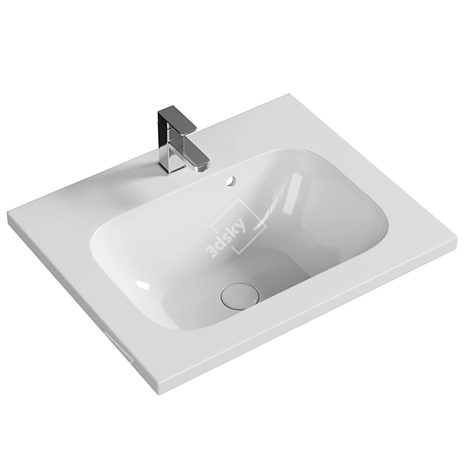 Ravak Chrome 60 White Sink 3D model image 2