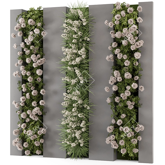 Vertical Garden Set - Outdoor Wall 3D model image 1