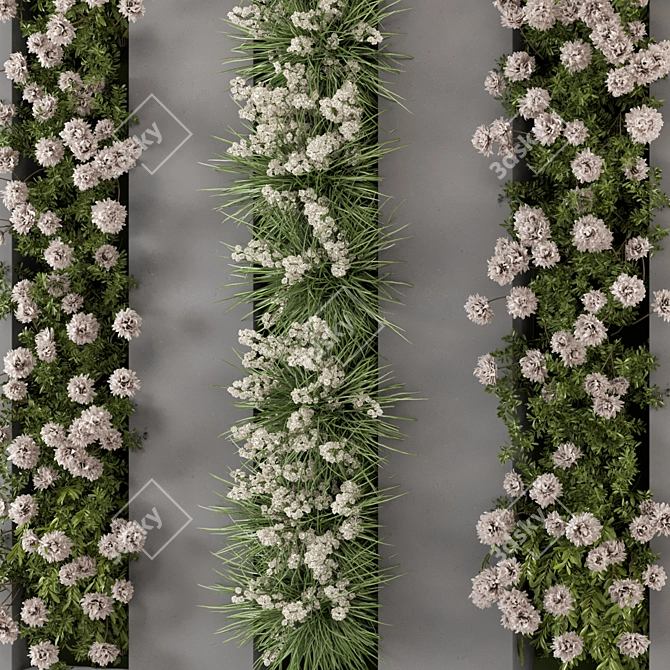 Vertical Garden Set - Outdoor Wall 3D model image 2