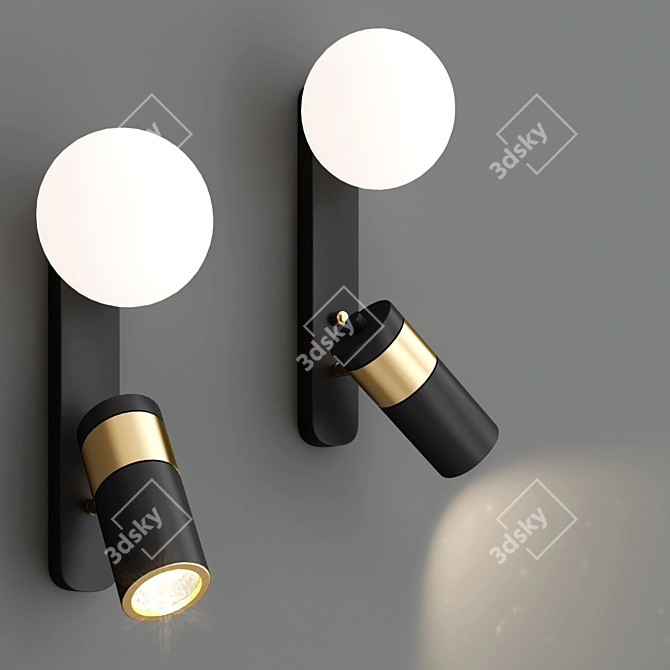 Modern Scandinavian LED Wall Lamp 3D model image 2