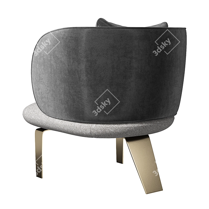 Stylish Garry Club Chair 3D model image 2