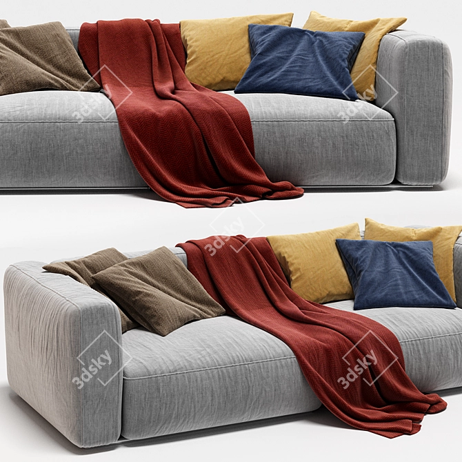 Modern Poliform Shanghai Sofa Design 3D model image 3