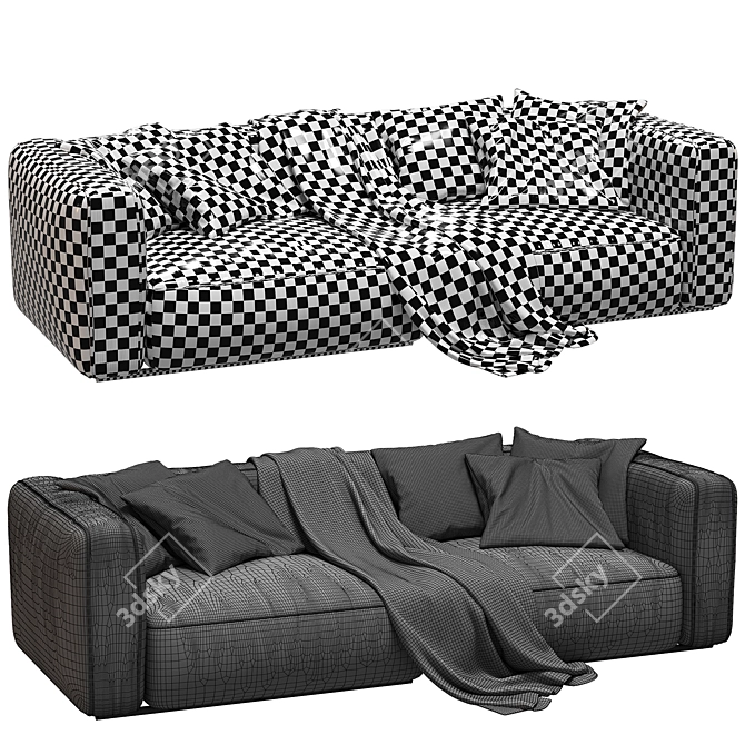 Modern Poliform Shanghai Sofa Design 3D model image 4