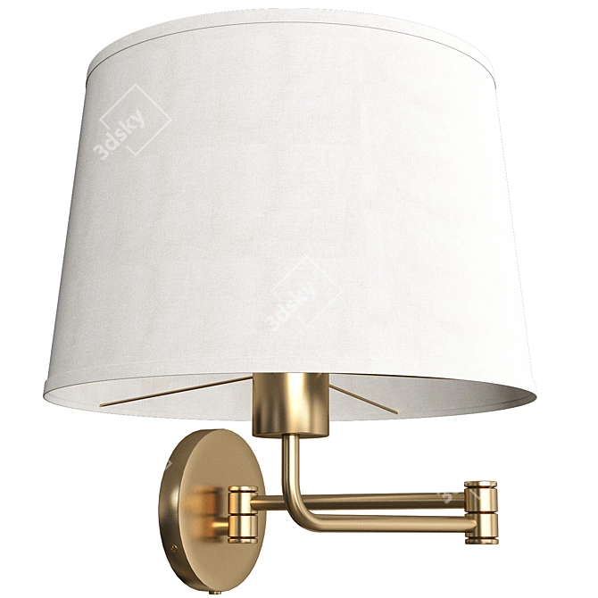 Modern Swing Arm Sconce Luminaire 3D model image 3