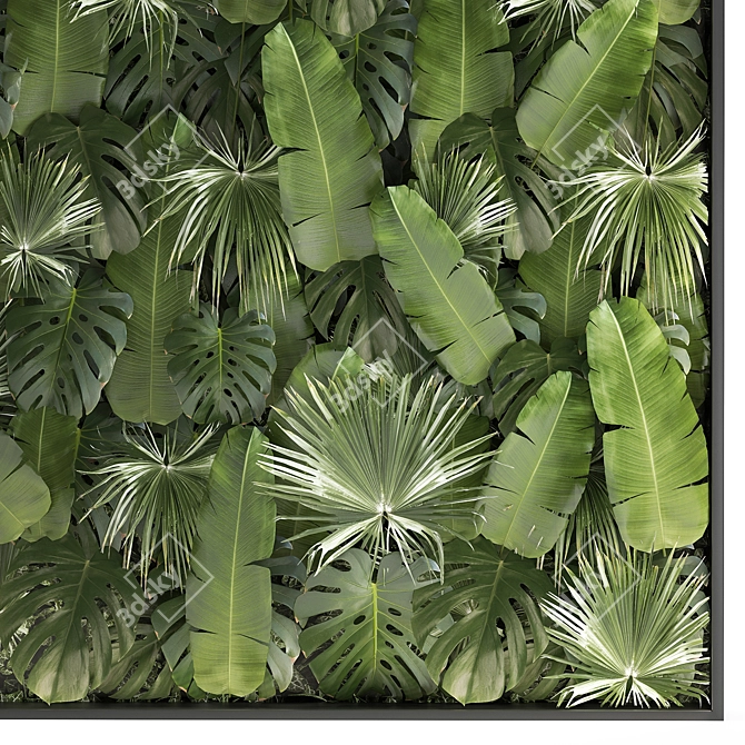 Tropical Greenery Wall Art 3D model image 4