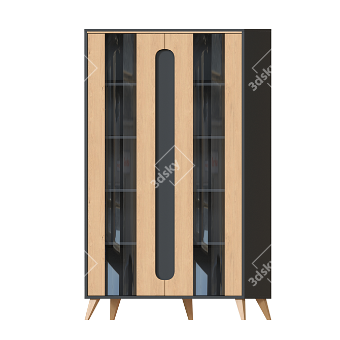 Graphite Bookcase 11 Nova 3D model image 4