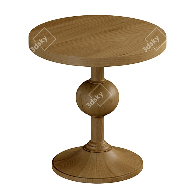 Zuri Coastal Grey Round Table 3D model image 3