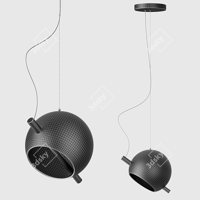 Modern Pendant Lamp with Vray 3D model image 3