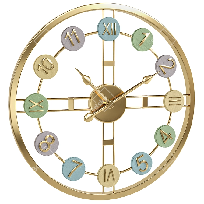 Sleek Desktop Clock Design 3D model image 1