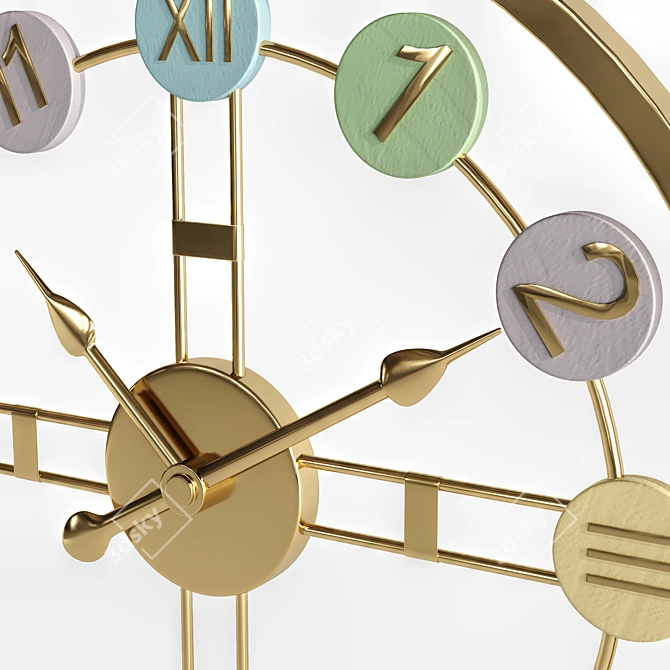 Sleek Desktop Clock Design 3D model image 2